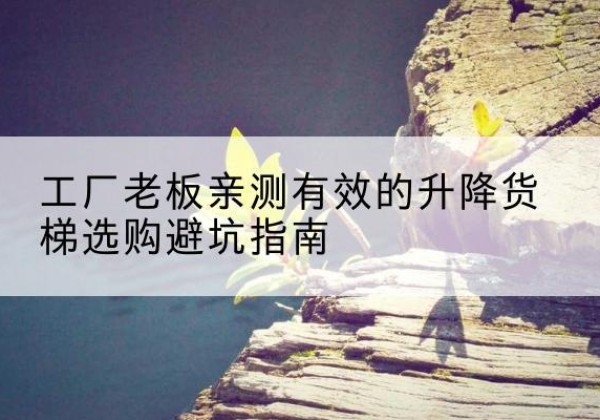 夏邑升降货梯怎么选-工厂老板亲测有效的升降货梯选购避坑指南